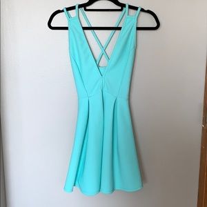 Turquoise mini dress